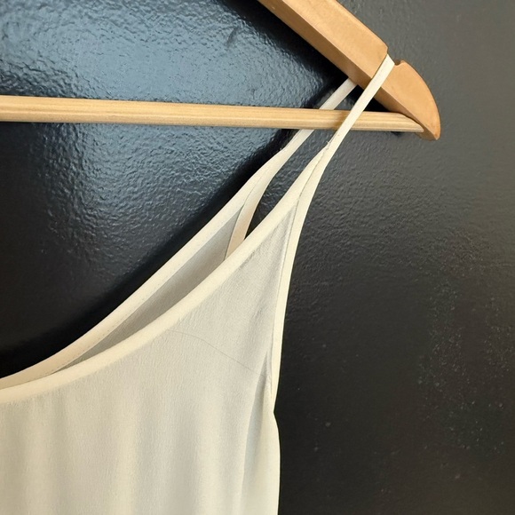 Wilfred XXS slightly oversized SILK GUV Maxi Dress in mint and cream - Picture 6 of 13